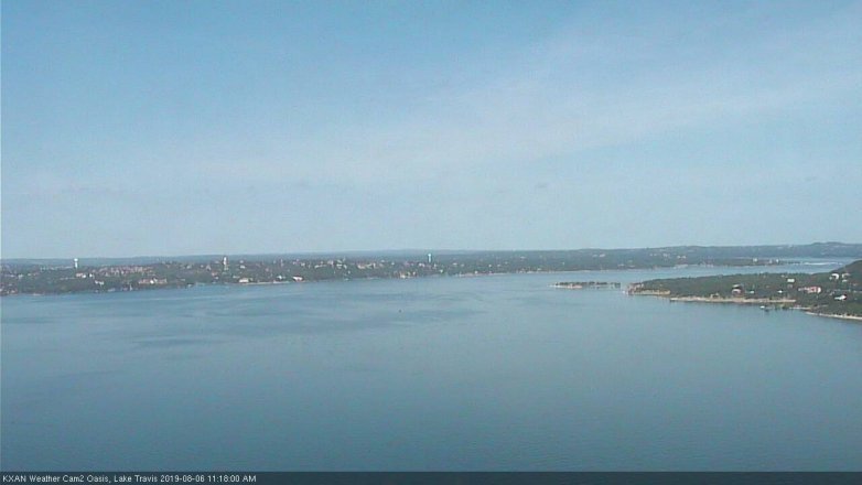 Lake Travis webcam, August 6, 2019 10:20 AM CT