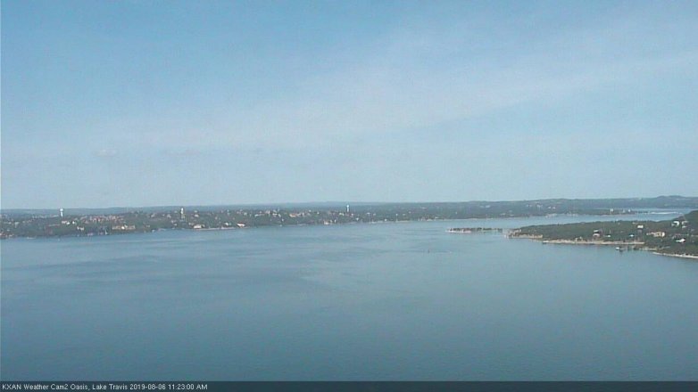 Lake Travis webcam, August 6, 2019 10:25 AM CT