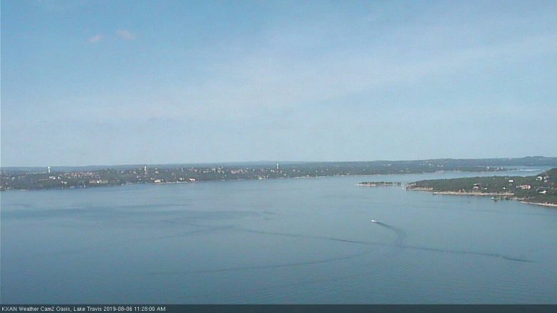 Lake Travis webcam, August 6, 2019 10:30 AM CT