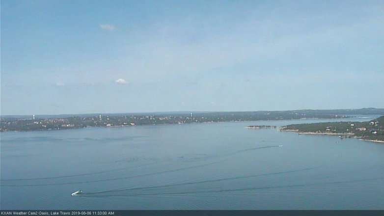 Lake Travis webcam, August 6, 2019 10:35 AM CT