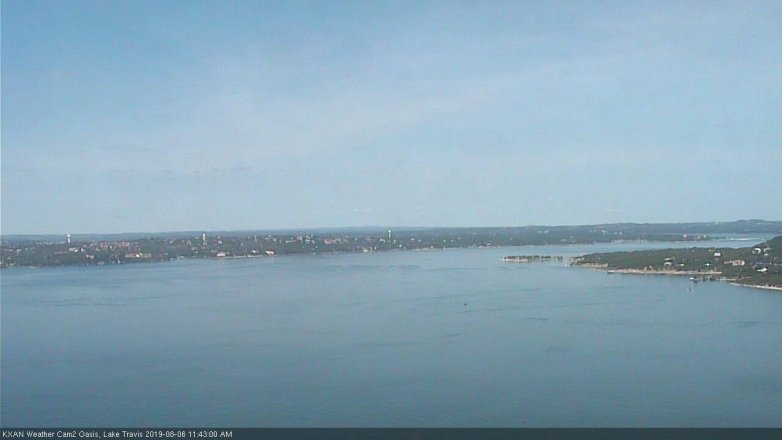 Lake Travis webcam, August 6, 2019 10:45 AM CT