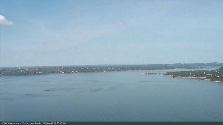 Lake Travis webcam, August 6, 2019 10:55 AM CT