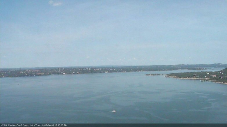 Lake Travis webcam, August 6, 2019 11:05 AM CT