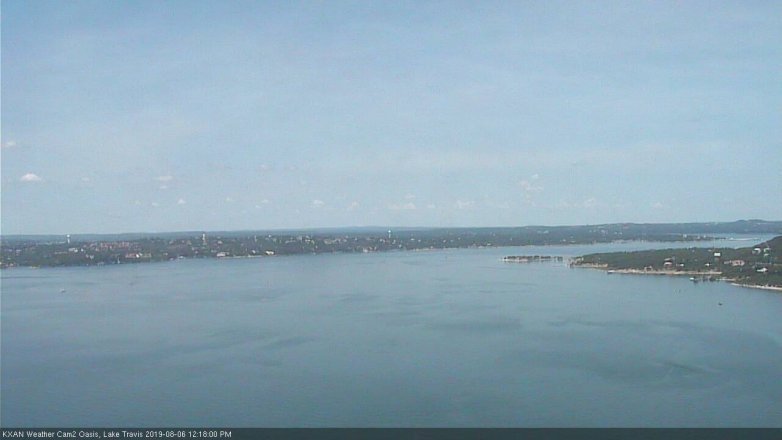 Lake Travis webcam, August 6, 2019 11:20 AM CT
