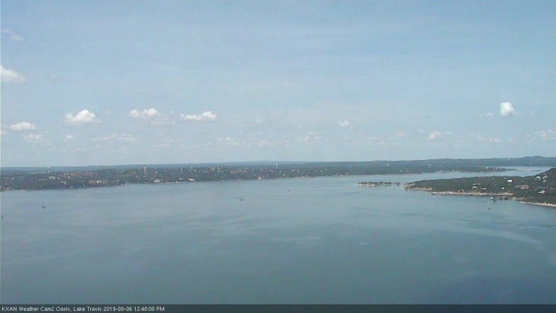 Lake Travis webcam, August 6, 2019 11:50 AM CT