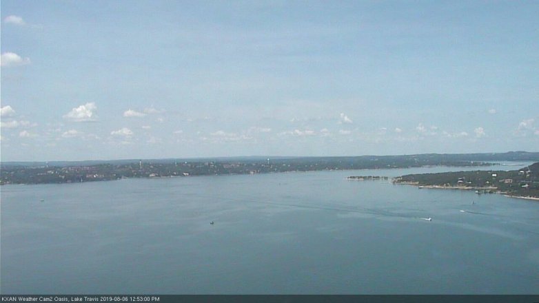 Lake Travis webcam, August 6, 2019 11:55 AM CT