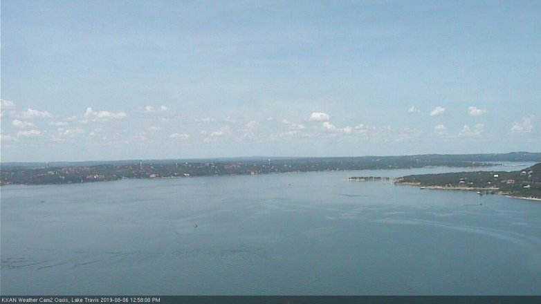 Lake Travis webcam, August 6, 2019 12:00 PM CT