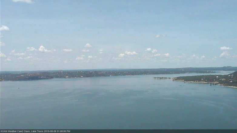 Lake Travis webcam, August 6, 2019 12:10 PM CT