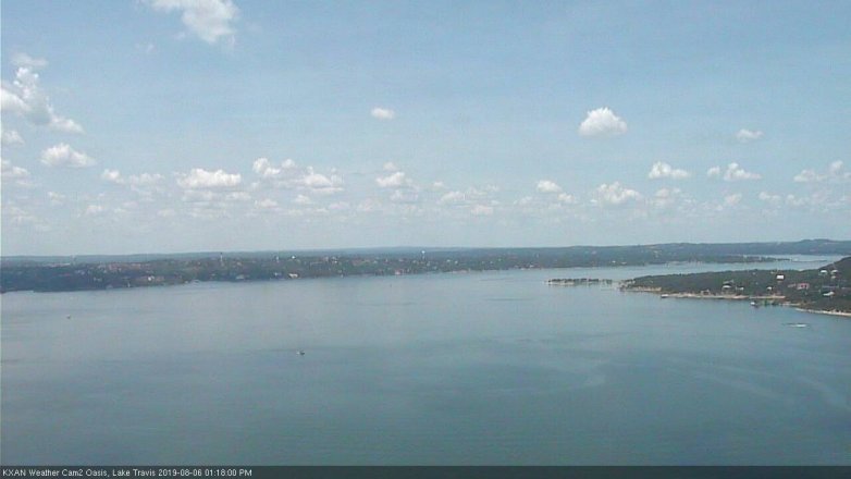 Lake Travis webcam, August 6, 2019 12:20 PM CT