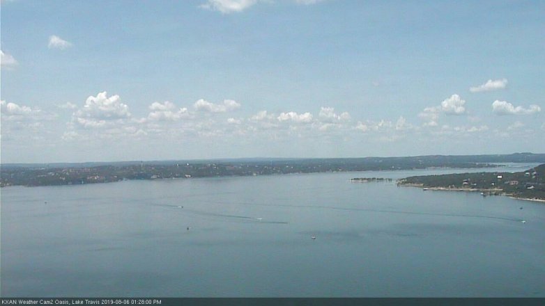 Lake Travis webcam, August 6, 2019 12:30 PM CT