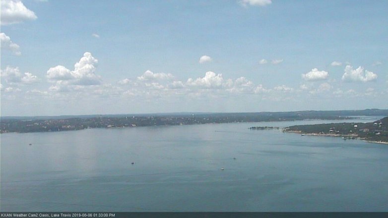 Lake Travis webcam, August 6, 2019 12:35 PM CT