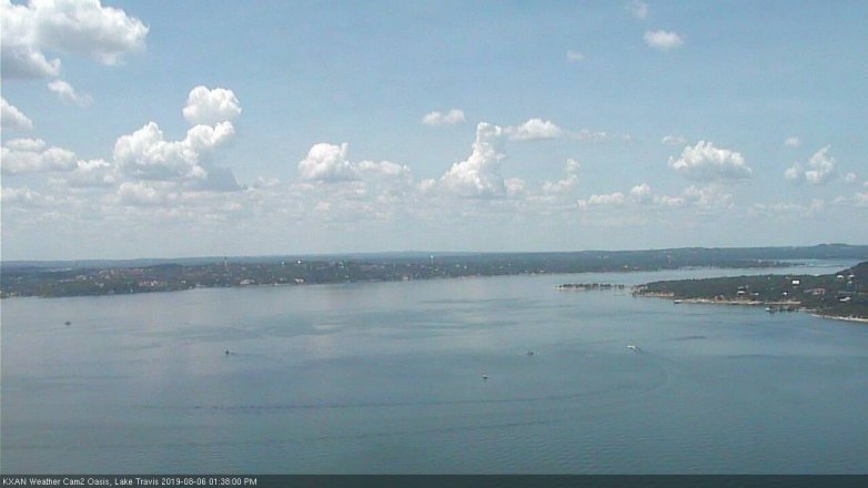 Lake Travis webcam, August 6, 2019 12:40 PM CT