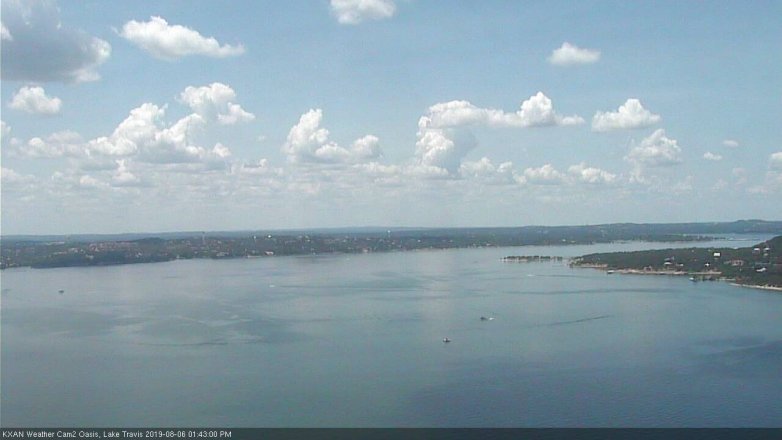 Lake Travis webcam, August 6, 2019 12:45 PM CT