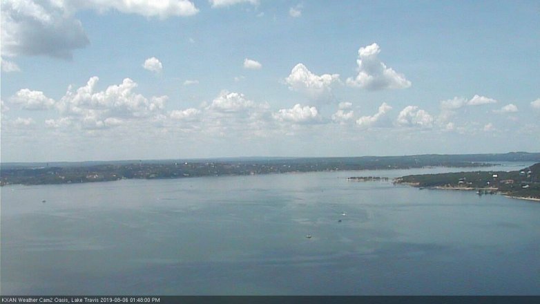 Lake Travis webcam, August 6, 2019 12:50 PM CT