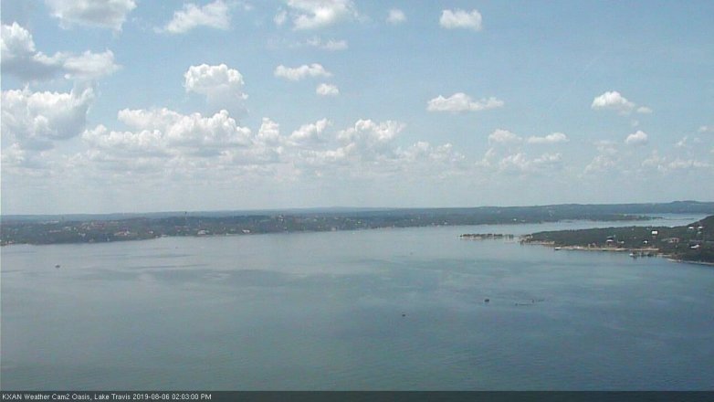 Lake Travis webcam, August 6, 2019 1:05 PM CT