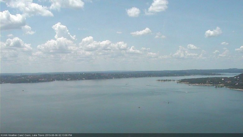 Lake Travis webcam, August 6, 2019 1:15 PM CT