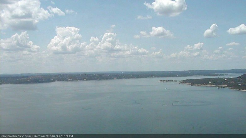 Lake Travis webcam, August 6, 2019 1:20 PM CT