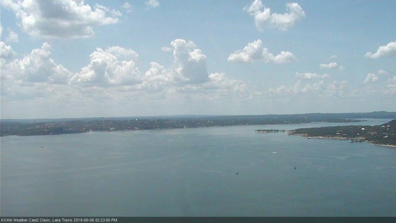 Lake Travis webcam, August 6, 2019 1:25 PM CT