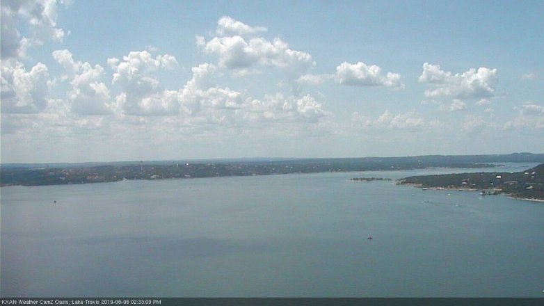 Lake Travis webcam, August 6, 2019 1:35 PM CT