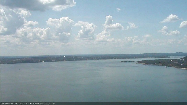 Lake Travis webcam, August 6, 2019 1:50 PM CT