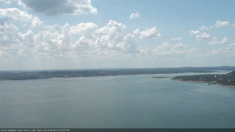 Lake Travis webcam, August 6, 2019 1:55 PM CT