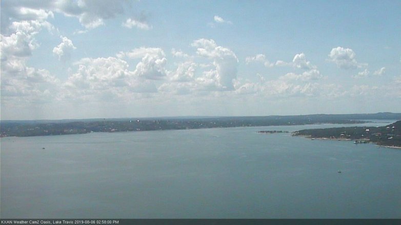 Lake Travis webcam, August 6, 2019 2:00 PM CT