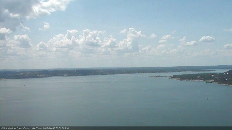Lake Travis webcam, August 6, 2019 2:05 PM CT