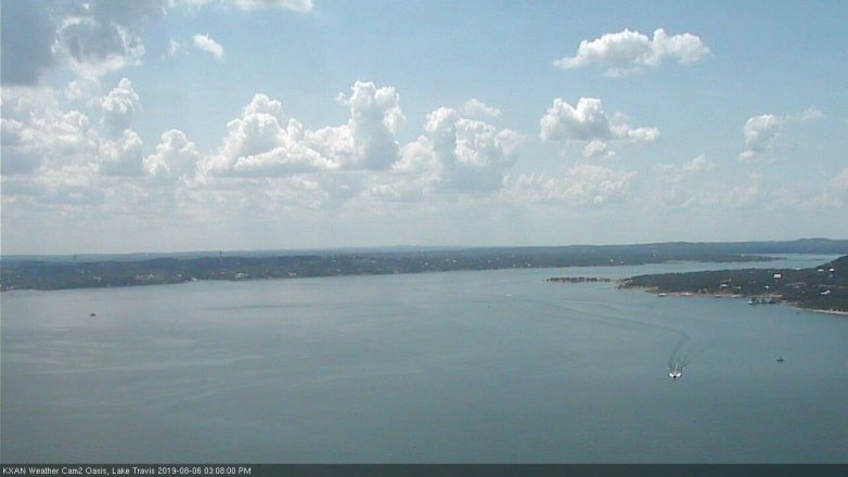Lake Travis webcam, August 6, 2019 2:10 PM CT