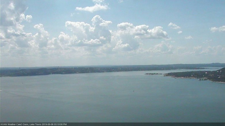 Lake Travis webcam, August 6, 2019 2:20 PM CT