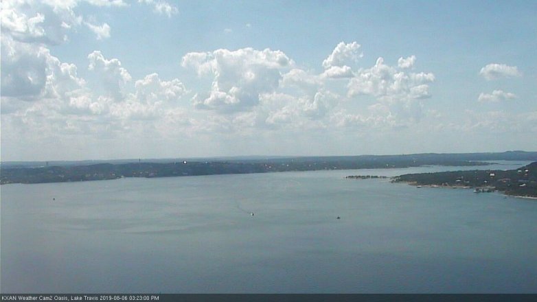 Lake Travis webcam, August 6, 2019 2:25 PM CT