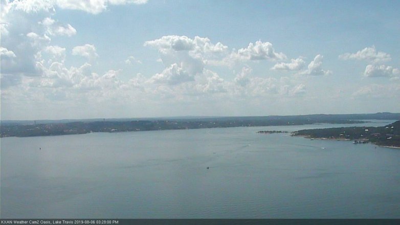 Lake Travis webcam, August 6, 2019 2:30 PM CT