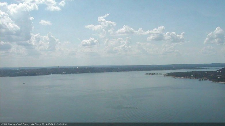 Lake Travis webcam, August 6, 2019 2:35 PM CT
