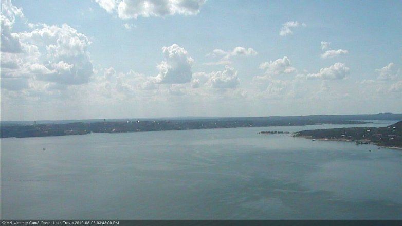 Lake Travis webcam, August 6, 2019 2:45 PM CT