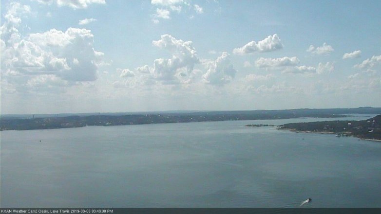 Lake Travis webcam, August 6, 2019 2:50 PM CT