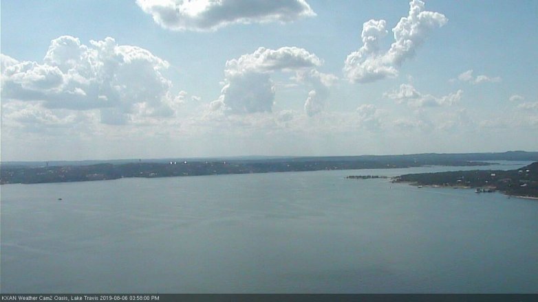 Lake Travis webcam, August 6, 2019 3:00 PM CT