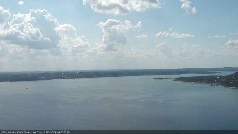 Lake Travis webcam, August 6, 2019 3:05 PM CT