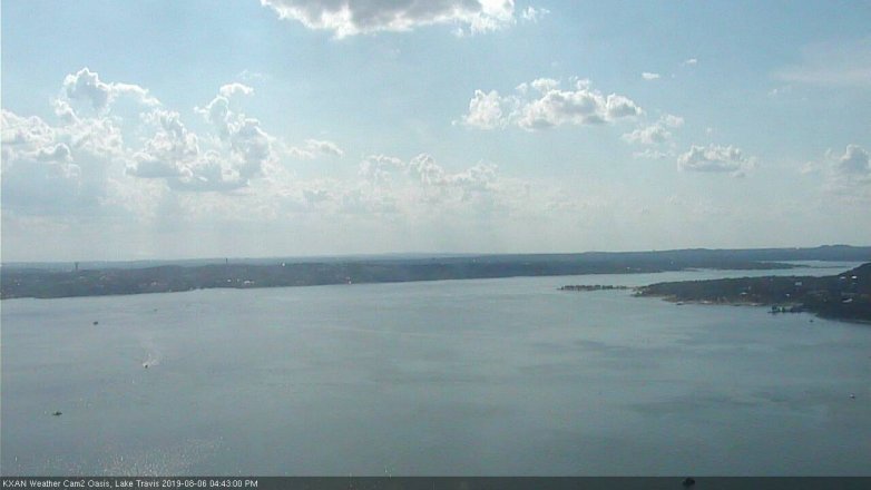 Lake Travis webcam, August 6, 2019 3:45 PM CT