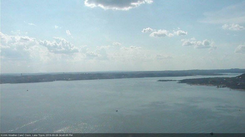 Lake Travis webcam, August 6, 2019 3:50 PM CT