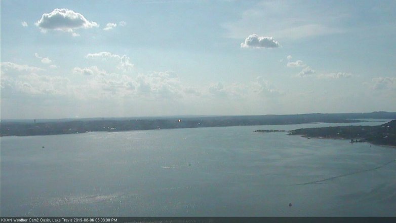 Lake Travis webcam, August 6, 2019 4:05 PM CT
