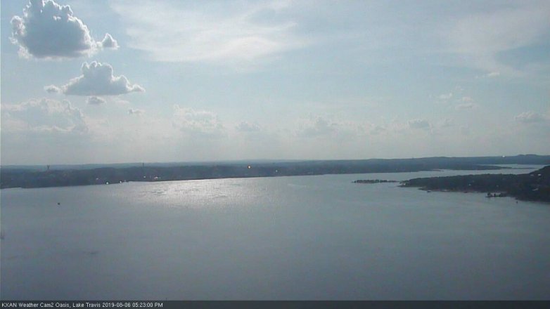 Lake Travis webcam, August 6, 2019 4:25 PM CT
