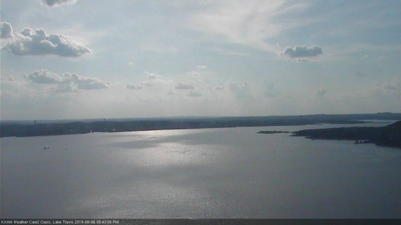 Lake Travis webcam, August 6, 2019 4:45 PM CT