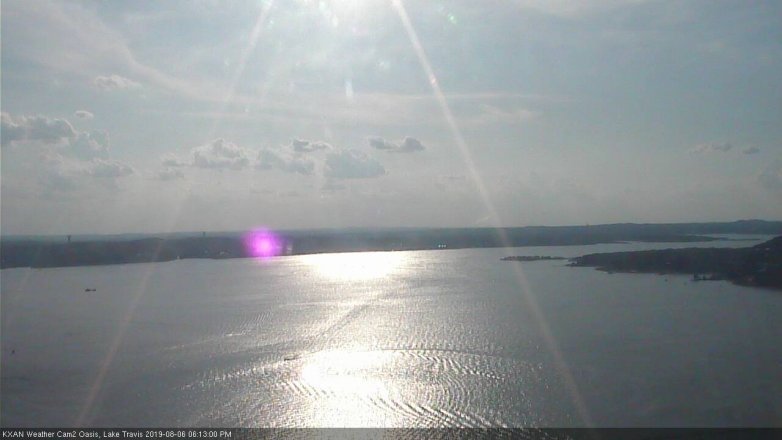 Lake Travis webcam, August 6, 2019 5:15 PM CT
