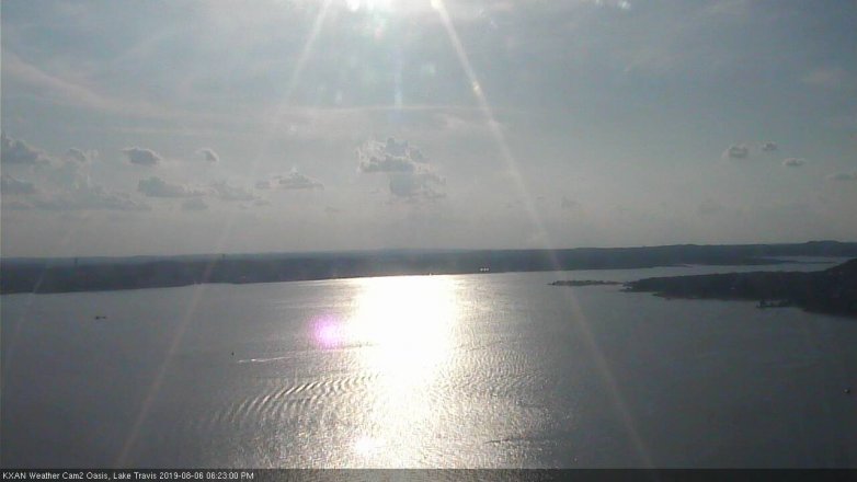 Lake Travis webcam, August 6, 2019 5:25 PM CT