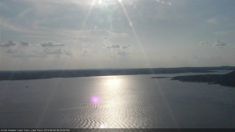 Lake Travis webcam, August 6, 2019 5:30 PM CT