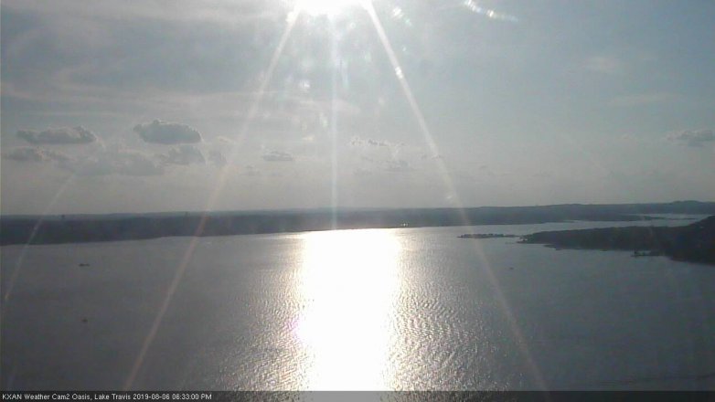 Lake Travis webcam, August 6, 2019 5:35 PM CT