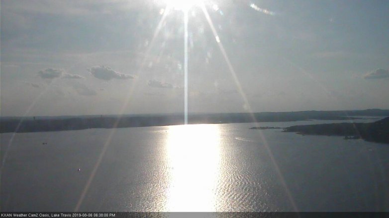 Lake Travis webcam, August 6, 2019 5:40 PM CT
