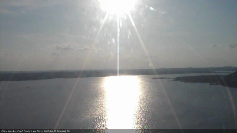 Lake Travis webcam, August 6, 2019 5:50 PM CT