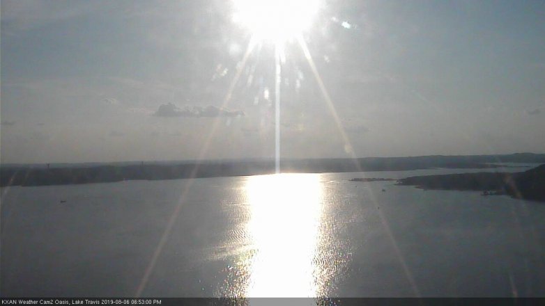 Lake Travis webcam, August 6, 2019 5:55 PM CT