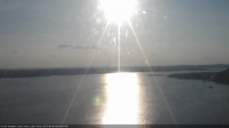 Lake Travis webcam, August 6, 2019 6:00 PM CT