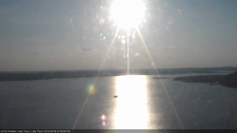 Lake Travis webcam, August 6, 2019 6:10 PM CT